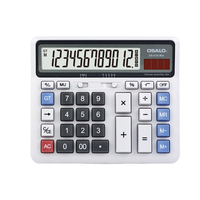 Calculatrice de bureau financière OS-2135 à 12 chiffres, grand écran LCD, style classique, en plastique, pour clavier PC et travail de bureau