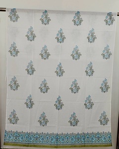 Hermosas Cortinas de Algodón Estampadas a Mano, Tamaño 7 pies. Tela de algodón voile. Tela Ligera Tejida Personalizable para el Hogar - Product Image 2