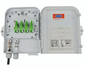 Factory IP65 ABS Shell wall mounted distribution terminal box Outdoor 2 4 6 8 Ports Fiber Optic Terminal Box