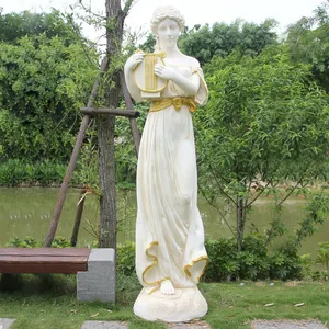 Tuindecoratie Levensgrote Dame Sculptuur Hars Vrouw Standbeeld