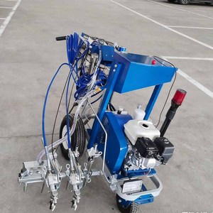Machine de marquage routier bibo, manuelle, à pousser, pour la peinture de lignes de chaussée à rayures zébrées, avec éclairage - Product Image 3
