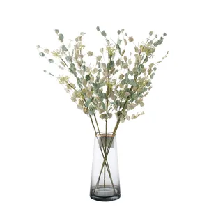 Decorative Single green leaf and dried flower Artificial plants for home decoration