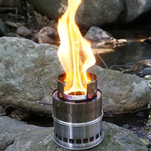 Réchaud de camping tactique en acier inoxydable pour extérieur, <span class=keywords><strong>mini</strong></span>-réchaud à <span class=keywords><strong>bois</strong></span> pour survie en camping - Product Image 2