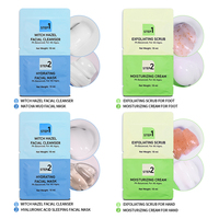 Crème pour les mains nourrissante, exfoliante, hydratante, lissante et blanchissante, gel exfoliant 2-en-1, ensemble de soins pour les mains avec aloe vera, vitamine B5 et C