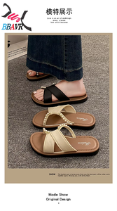 Pantuflas de Mujer de Lujo a Precio Accesible, con Plantilla de Corcho Suave, Pantuflas Planas Cómodas para el Verano - Product Image 4