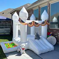 Videur pour bébé 8X8 intérieur petit enfant Pastel Air château gonflable gonflable Commercial videur maison de rebond blanc pour location de fête