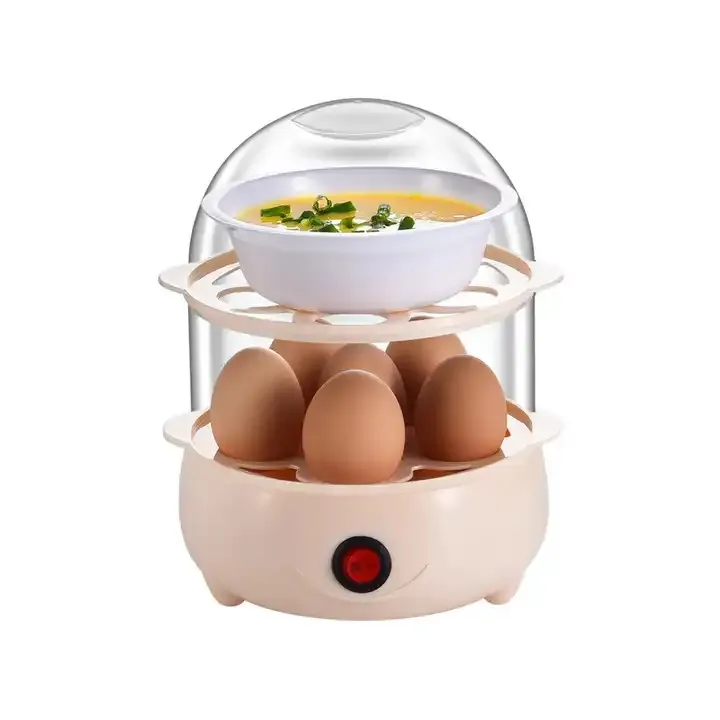 ドロップシッピング2層アンチドライゆで卵蒸し器家庭用多機能小型蒸し卵スープゆで卵