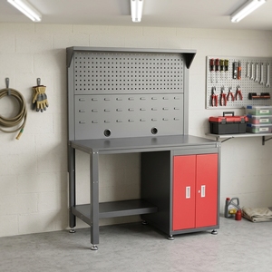 Germany <strong>UK</strong> Heavy-Duty Steel Workbench 2 Drawers <strong>Pegboard</strong> Back Panel OEM/ODM/OBM 3-Year Warranty Workshop Garage Modular System - Product Image 4