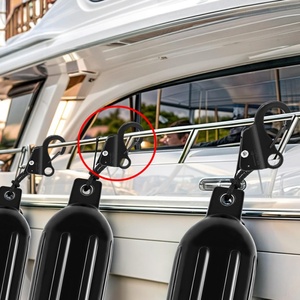 <b>Boat</b> Sliding <b>Hook</b> Black Stainless Steel <b>Boat</b> Anchor <b>Hook</b> Clips for 3/8" - 5/8" <b>Boat</b> Anchor Rope - Product Image 5