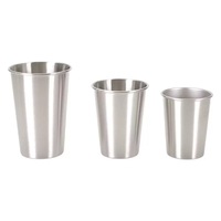 Mug Tumbler Camping Modern dari Baja Anti Karat 18/8 yang Tidak Mudah Pecah, Gelas Minum Logam untuk Bar