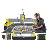 YUANLI Nouvelle Conception Machine de Découpe à Jet d'Eau Multifonctionnelle Métal Pierre Verre Caoutchouc Mousse CNC 3D 5 Axes