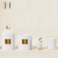 C & H Design personnalisé support en céramique marque privée décor à la maison diffuseur de roseaux ensemble de pots de bougie