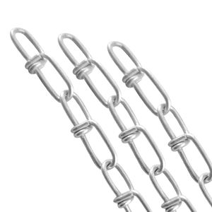 Din5686亜鉛メッキ二重ループリンクチェーン4mm 5mm溶接ロングリンクチェーン - Product Image 4