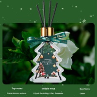 Coffret Cadeau Diffuseur à Bâtonnets Gardénia – Décoration de Noël pour la Maison, Assainisseur d'Air Festif et Parfum Longue Durée