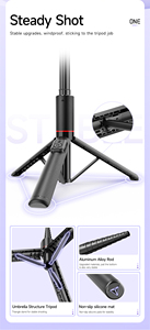 Nuevo Soporte Oculto Todo en Uno C21 de 1341 mm, Aleación de Aluminio, Transmisión en Vivo, Trípode de 52.8 Pulgadas, Palo Selfie con Puerto de Expansión para Zapata Fría - Product Image 3