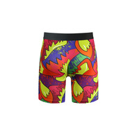 Nouveauté Boxer Homme Tricoté Anti-Bactérien à Motif Géométrique Taille Mi-Haute Élastique Respirant Grande Taille Style Européen et Américain