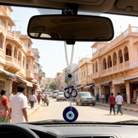 Pendentif de voiture en verre bleu œil porte-bonheur, décoration en gros