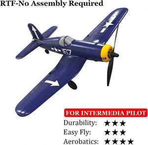 Rc <b>Airplane</b> F4u 2.4Ghz 4Ch <b>Remote</b> Plane Ready to Fly With Gyro Radio <b>Control</b> Toys for Beginner - Product Image 2