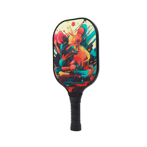 Ensemble de raquettes de pickleball, poignée antidérapante en fibre de verre à 40 trous, avec 2 balles et sac à cordon pour divertissement en plein air - Product Image 5
