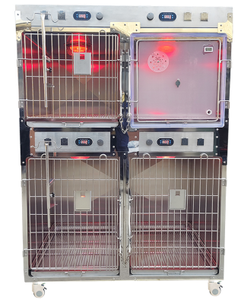 Nouveau Style à vendre chats chien Transport vétérinaire en acier inoxydable affichage extérieur <span class=keywords><strong>Cages</strong></span> pour animaux de compagnie maisons produit avec roues inférieures - Product Image 5