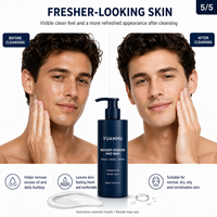 Nettoyant visage pour homme à l'aloe vera, exfoliant, hydratant, rafraîchissant, éclaircissant et purifiant en profondeur les pores