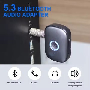 Transmisor inalámbrico Receptor 2 en 1 Adaptador inalámbrico 3,5mm Audio AUX Adaptador Mp3 Plata Adaptador inalámbrico para automóvil - Product Image 4