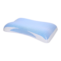 Oreiller cervical en mousse à mémoire de forme avec couche de gel rafraîchissant pour les douleurs au cou et au dos, à récupération lente, antistatique, en tissu pour un sommeil sain