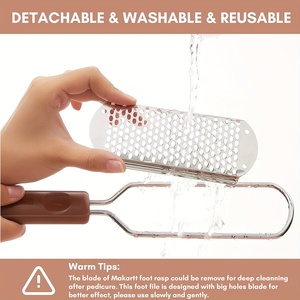 ที่ขัดเท้าเครื่องมือทำเล็บเท้าโลหะชุดกำจัดผิวที่ตายแล้วเครื่องขูดแคลลัสสแตนเลสเครื่องมือดูแลผิว - Product Image 4