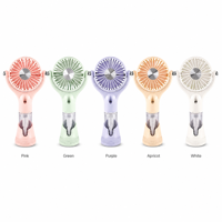 Ventilateur brumisateur Type-C 100 vitesses avec pulvérisation à un clic et tête oscillante, refroidisseur portable rechargeable avec support pour téléphone