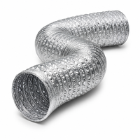 Tuyau flexible pour conduits d'air haute température en fil d'acier et feuille d'aluminium, matériau brut AL+PET, pour une vente efficace