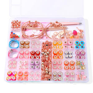 <span class=keywords><strong>Kit</strong></span> de <span class=keywords><strong>fabrication</strong></span> de <span class=keywords><strong>bracelet</strong></span> en alliage avec perles à trous extra-larges et cordon élastique pour des bijoux DIY faciles, parfait pour les fournitures d'artisanat - Product Image 3