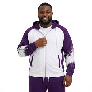 Sweat à capuche zippé pour homme, coupe classique, 100 % coton French Terry, décontracté, écologique, couleur unie, pour l'automne - Product Image 1