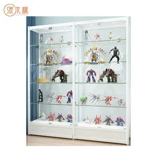 Boutique Retail Store Furniture Glass Cabinet Display Case With Led Light Jewelry Store Display Showcase With Lock