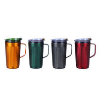 Mug isotherme classique en acier inoxydable pour voiture, avec couvercle, isolation thermique 6-12 heures, compatible eau bouillante, cadeau d'affaires pour les professionnels