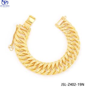 สร้อยข้อมือผู้ชายแบบเกลียวชุบทองคำแท้ 24k รุ่น JXX JSL-Z402-15N ความกว้าง 15 มม. ดีไซน์ Atmospheric ของขวัญเครื่องประดับ - Product Image 4