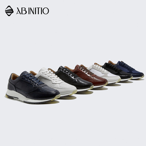 <span class=keywords><strong>Zapatillas</strong></span> deportivas de cuero transpirables para hombre, informales, a la moda, con cordones - Product Image 6