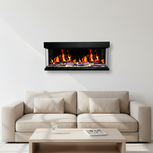 Chimenea Eléctrica LCD Popular de 60 Pulgadas con Protección Contra Sobrecalentamiento, Vista de 3 Lados <span class=keywords><strong>y</strong></span> <span class=keywords><strong>Calefactor</strong></span> para Decoración de Sala de Estar, Dormitorio <span class=keywords><strong>y</strong></span> Oficina - Product Image 2