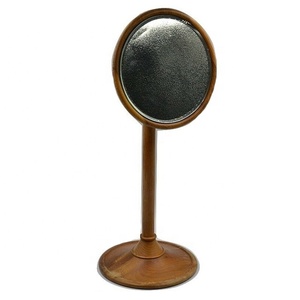 Specchio di vanità narciso in legno raro modernista - Product Image 1
