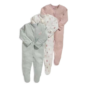 Combinaison-pyjama unisexe Amropi pour bébé, lot de 3, en coton respirant, manches longues, pour nouveau-né de 6 à 9 <span class=keywords><strong>mois</strong></span>, toutes saisons - Product Image 5