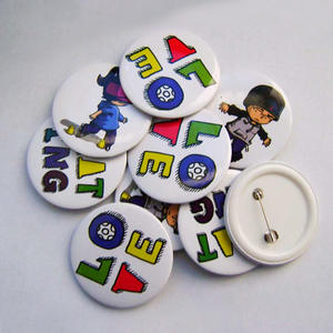 Cheap Custom logo Printed <b>Button</b> Pin <b>Metal</b> School Office <b>Button</b> Name Badge - Product Image 6