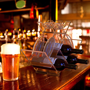 Hiện đại Acrylic Giá rượu Tủ Hình chữ nhật nhựa Countertop bảng Top giữ rượu kệ đứng cho các bên truy cập tháp kệ - Product Image 4