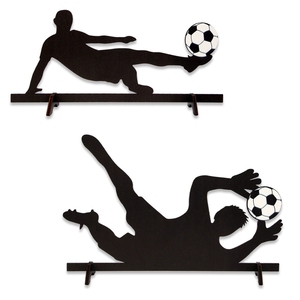 Décoration de <span class=keywords><strong>table</strong></span> en silhouette de joueur de football en bois pour les fans de tournoi, idéale pour les fournitures de fête de match, la décoration de bureau à domicile ou au bureau - Product Image 5