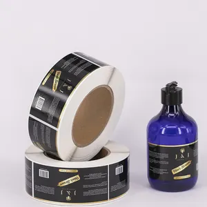 Custom Waterdichte Mannen En Vrouwen Gebruiken 100% Natuurlijke Organische Haargroei Olie Sticker Etiquetas Fles Label Printing