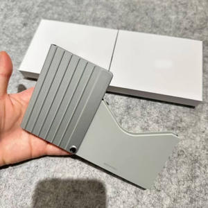 <span class=keywords><strong>Porte</strong></span>-cartes en métal de <span class=keywords><strong>luxe</strong></span>, fabrication italienne, protection RFID NFC, portefeuille à 6 emplacements avec fermeture à bouton, 85x55mm, étui <span class=keywords><strong>rigide</strong></span>, emballage haut de gamme - Product Image 2