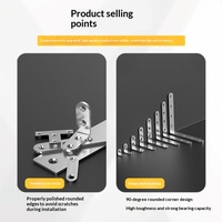 Quincaillerie d'angle carrée en acier inoxydable épaissi, à angle droit de 90 degrés, pour la fixation de meubles modernes et simples, armoires, tables et chaises