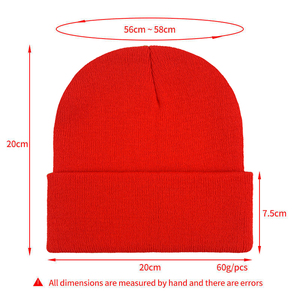 60 Colors Beanies Manufacturer Embroidery Beanie Knitted Solid Beanie <strong>Custom</strong> Logo Winter Warm Hat <strong>Bean</strong> Personalized Design - Product Image 5