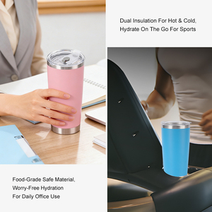 Bouteille d'eau en acier inoxydable de qualité alimentaire 304 avec logo personnalisé, thermos de 20 oz, maintien de la chaleur et du froid durable - Product Image 6