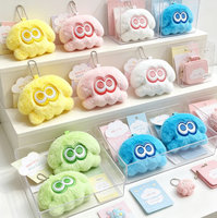 Porte-clés en peluche 3D mignon et créatif, broderie Kawaii, pendentif en forme de poupée en peluche, breloque de sac moelleuse, cadeau pour fille - Vente en gros