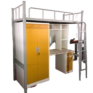 Literas Dobles de Metal Modernas con Escritorio y Armario para Apartamento, Dormitorio, Escuela - Product Image 4