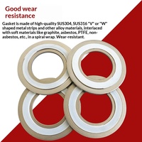 Joint en spirale métallique avec anneaux intérieur et extérieur en acier inoxydable 304/316L pour vannes à bride, joint en graphite de type D amélioré